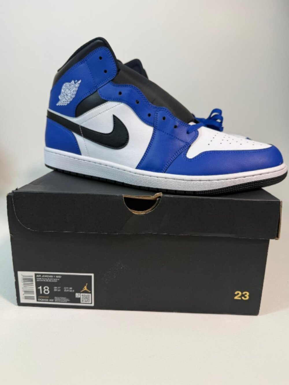 Air Jordan 1 Mid Herenschoenen - Blauw Size 18
